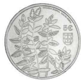 Moeda 5€ Comemorativa 2023 HORTELÃ Folha Larga