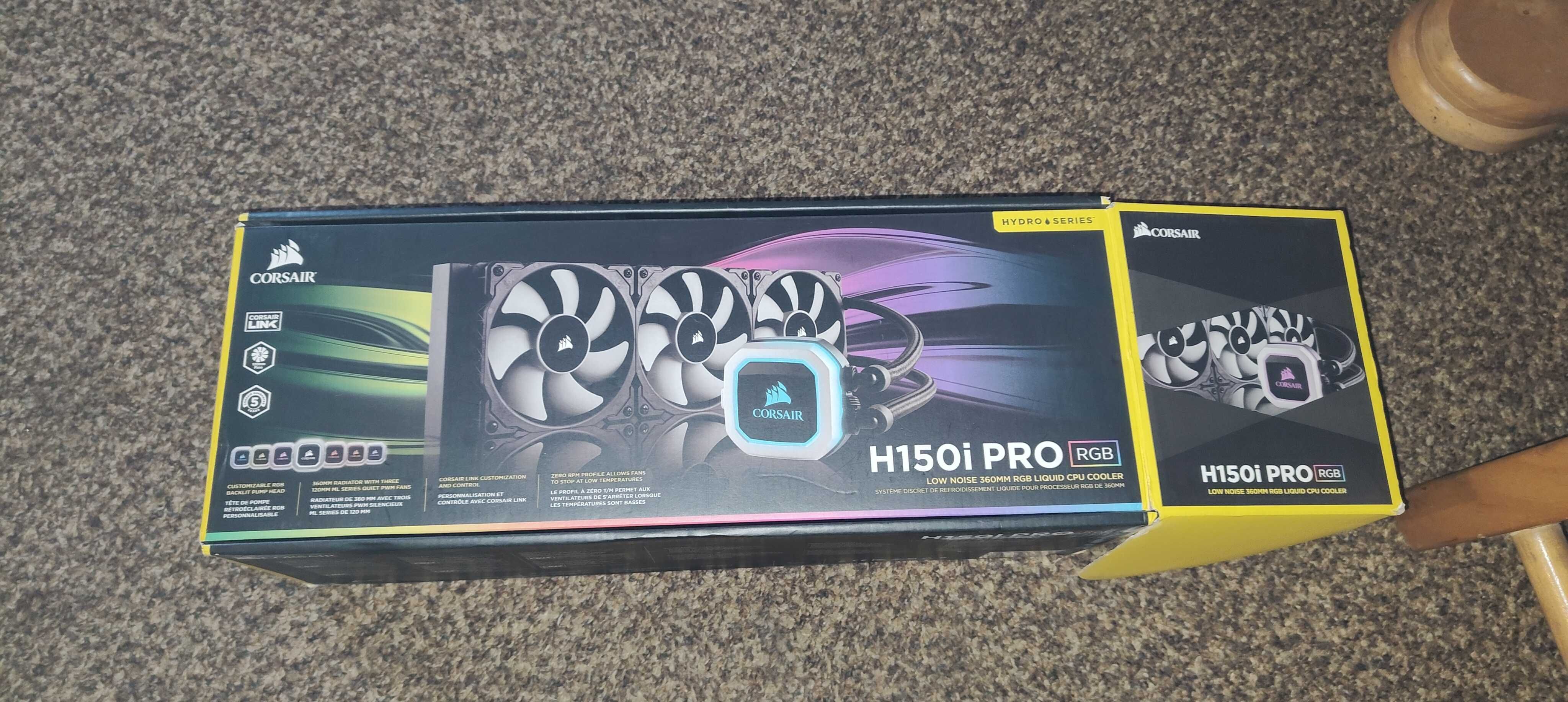 Chłodzenie wodne procesora corsair h150i pro rgb 360mm