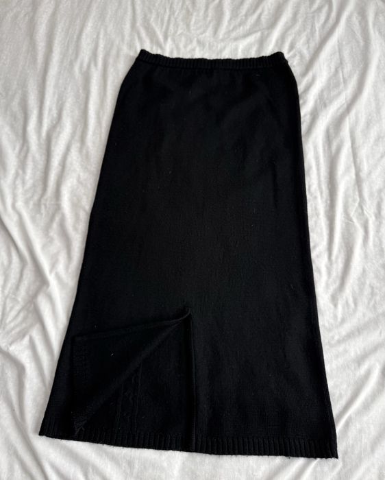 Спідниця чорна довга трикотаж на зиму miss h express розмір l xl