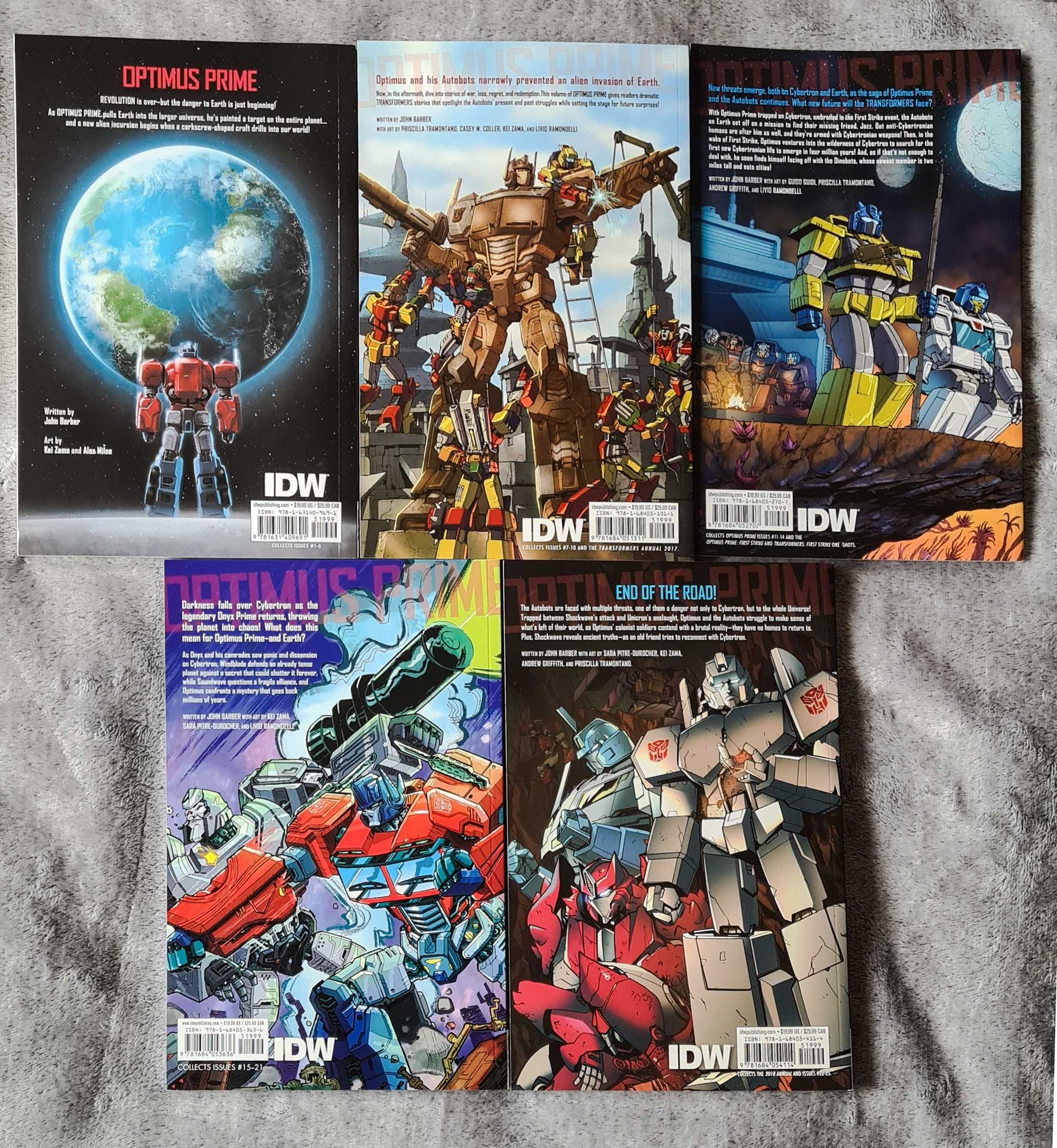 Transformers IDW Optimus Prime - volumes 1-5