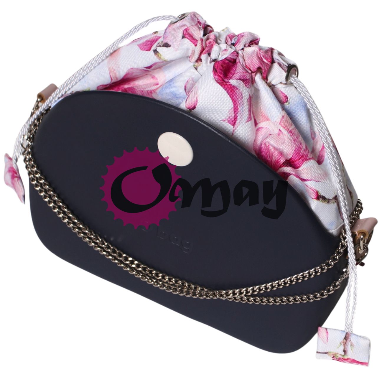 organizer OBAG MOON LIGHT worek kwiaty magnolie 2 kieszenie komin OMAY