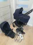 Cybex balios s lux navy blue 2w1 gondola spacerówka adaptery folia