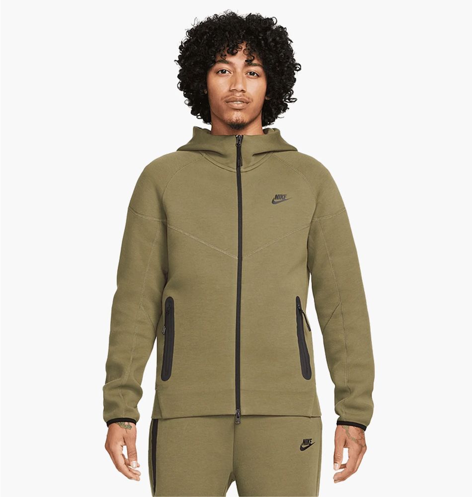 Толстовка Nike tech fleece olive original