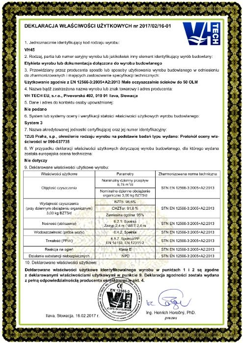 Przydomowa biologiczna oczyszczalnia ścieków VH6 Premium