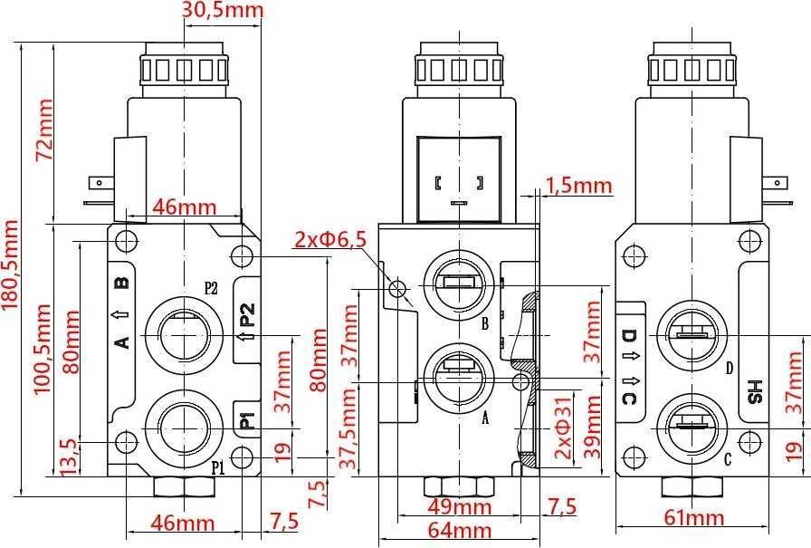 Rozdzielacz 40L + Elektrozawór LINKI 3 SEKCJE TURA [8521]