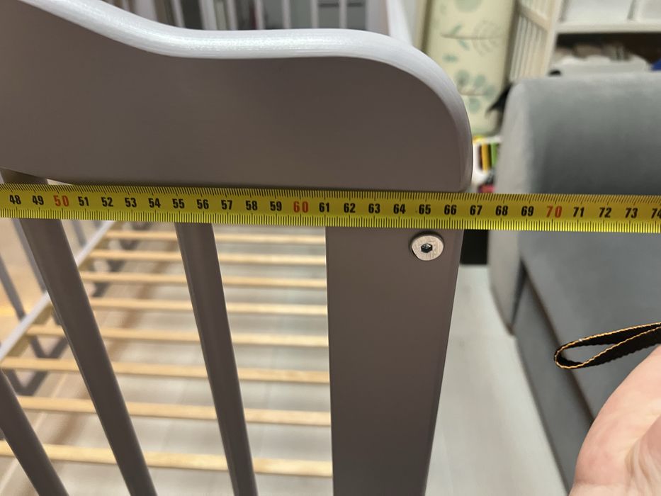 Łóżeczko dziecięce 120 x 60 szare