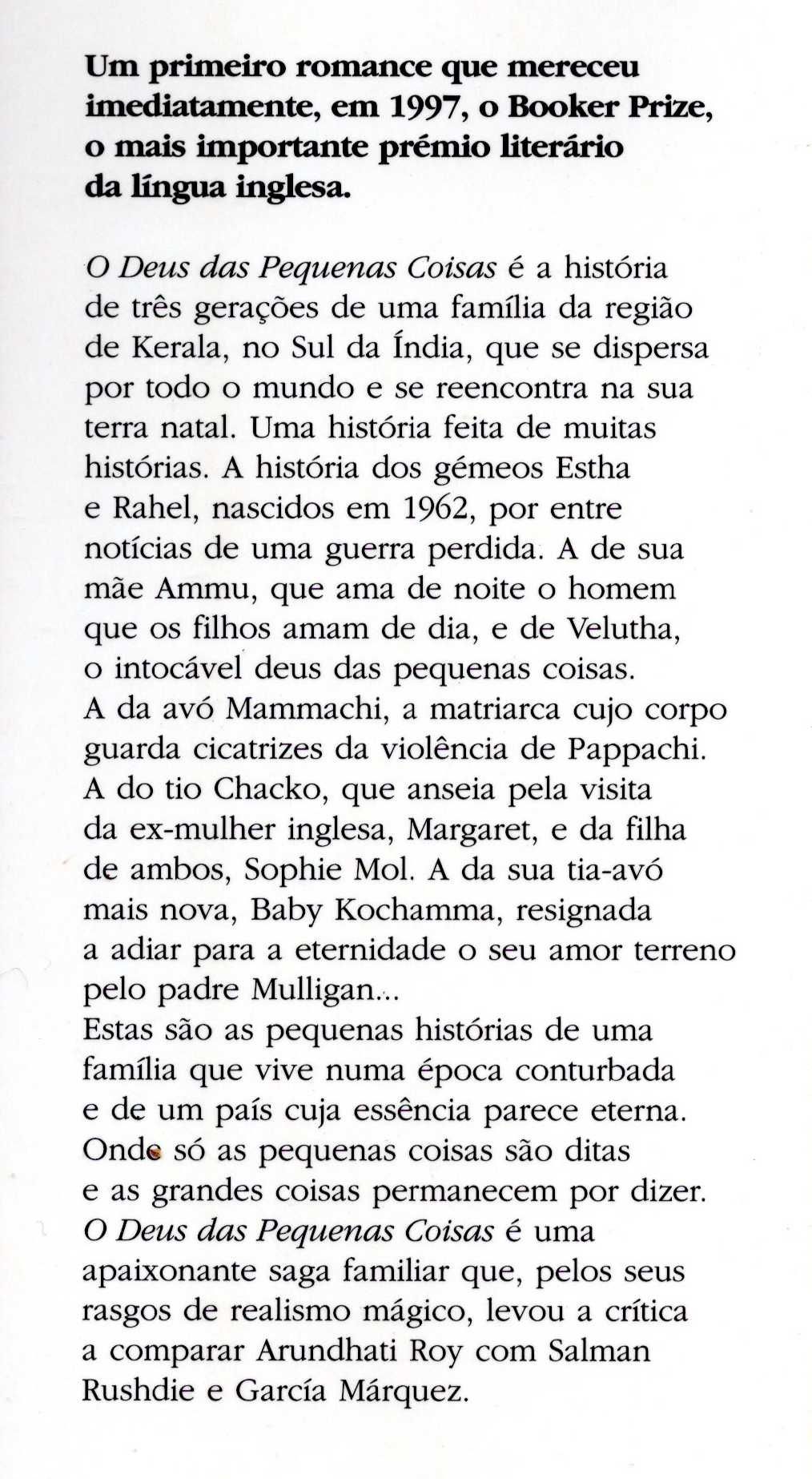 "O Deus das Pequenas Coisas - Arundthati Roy