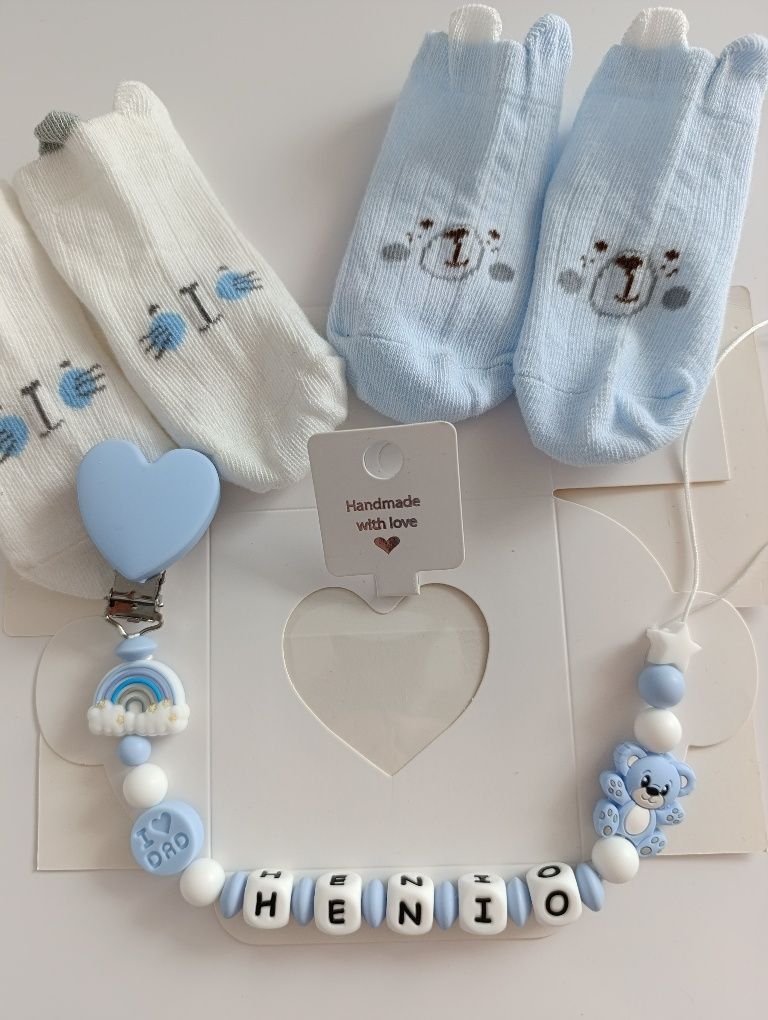 Zawieszka do smoczka prezent dla niemowlaka babyshower narodziny