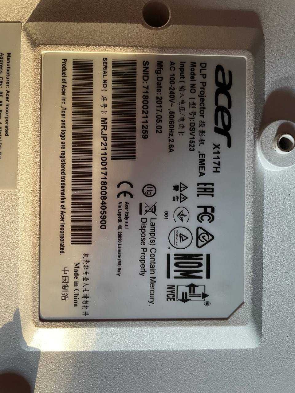 проектор acer x117H