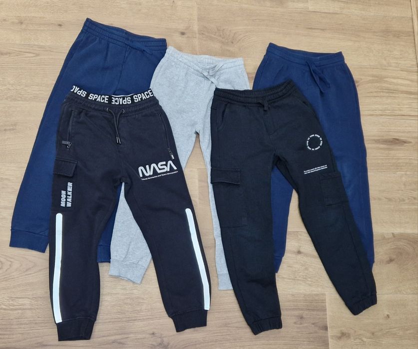 4 pary ocieplanych spodni 134/140, H&M, Cocodrillo, Cool Club, slim