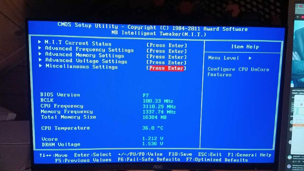 Gigabyte ga-p67a-d3-b3 f7 rev 1.0 + i5-2320 +16 GB ram