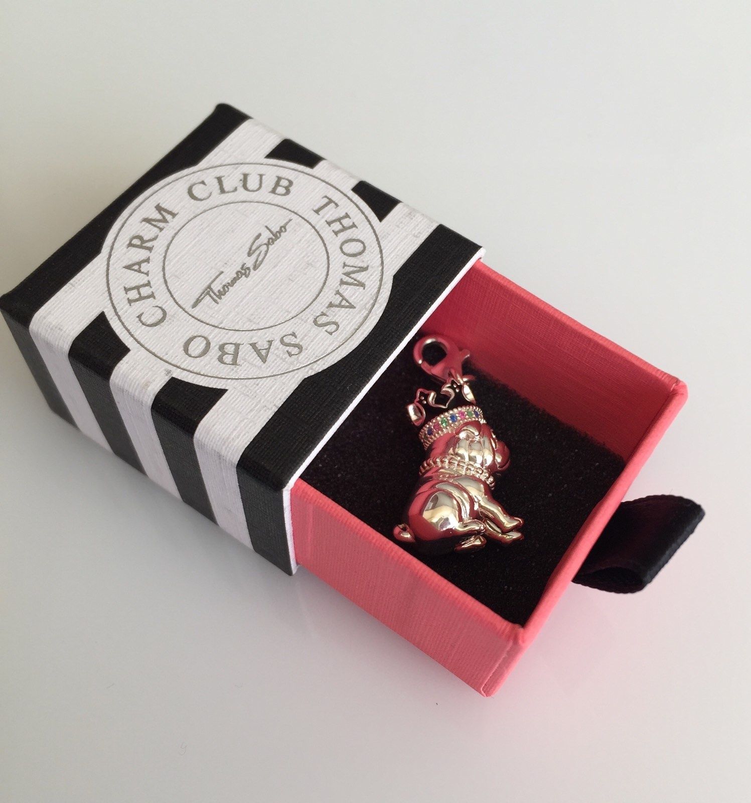 Срібна підвіска шарм Thomas Sabo, собачка Бульдог