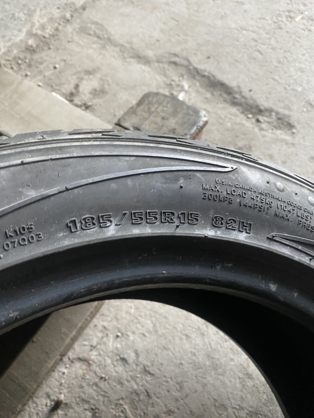 185.55.15 Hankook 2шт лето БУ склад шины резина из Европы 55 R15