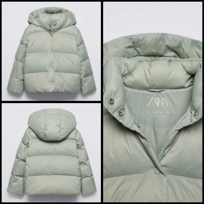 Зимова куртка для дівчинки, стьобана дута курточка , пуфер Zara 116см
