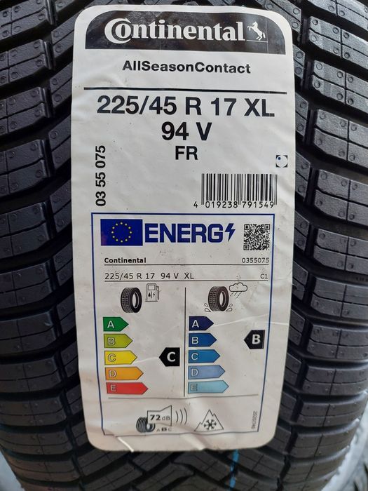 NOWE opony całoroczne 225/45R17 Continental AllSeasonContact WYSYŁKA