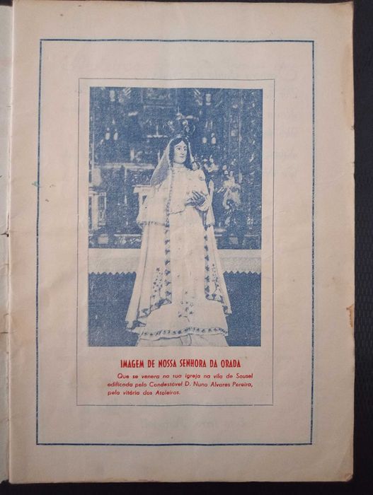 Programa das Festas em Honra de Nossa Senhora da Orada Sousel