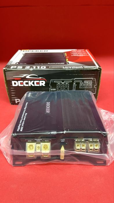 Підсилювач Decker PS 2.110 2-канальний автомобільний/2*100Вт