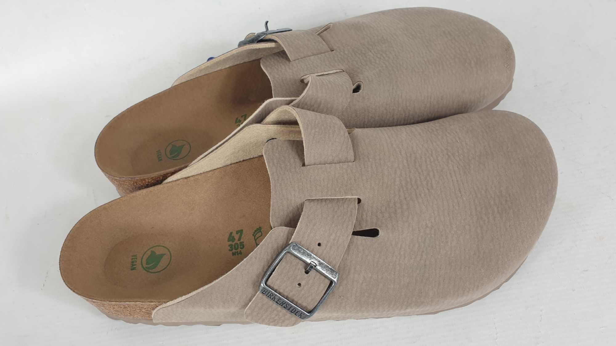 Birkenstock Boston Taupe klapki skórzane  47