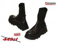 Botki damskie skóra czarne Artiker 49C0848 rozmiar 41 SALE !!!