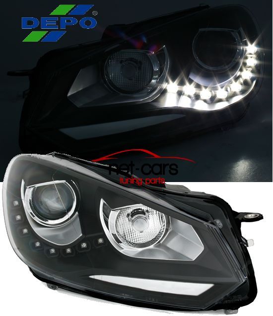 Reflektory lampy przód przednie VW GOLF VI 6 DAYLINE LED DRL 5K0 H7