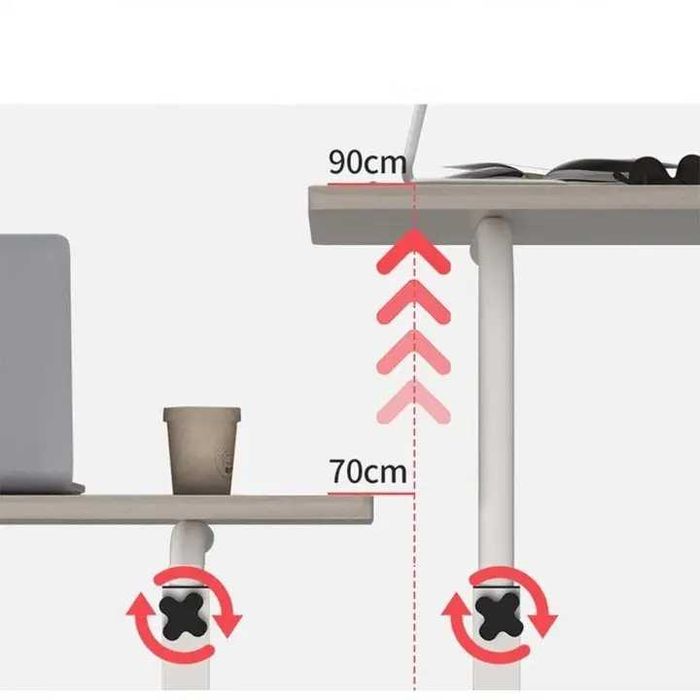Мобільний столик для ноутбука 80×40 см прикроватный стол для завтрака