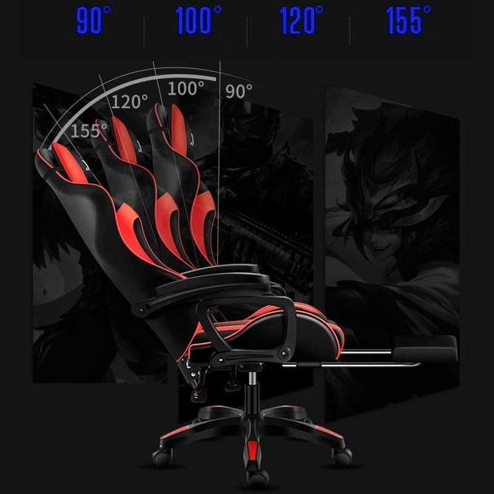 Cadeira Gaming com iluminação RGB e 7 pontos massagem