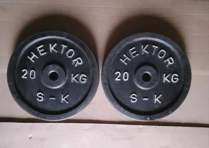 Obciążenie 4x5kg fi27mm krążki żeliwne HEKTOR