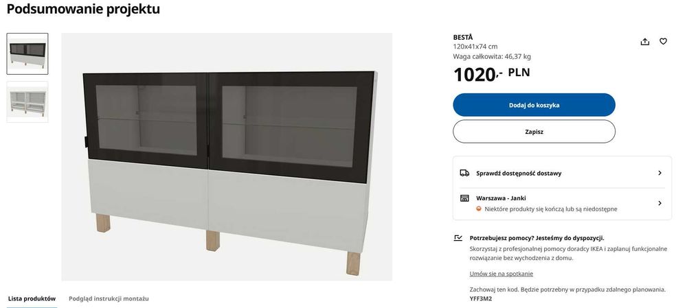 Szafka RTV IKEA Besta