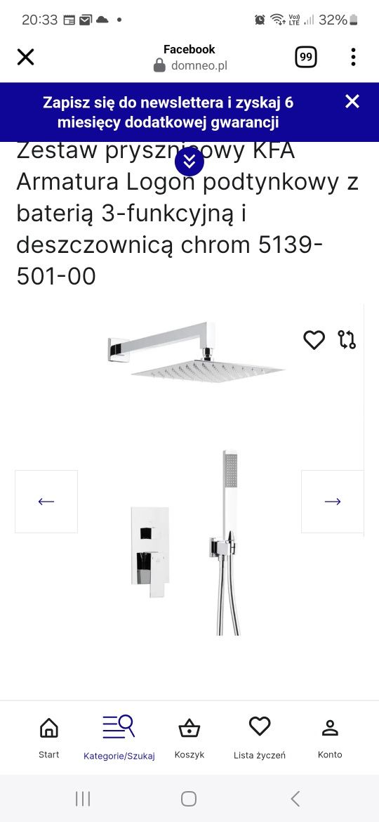 Zestaw natryskowy podtynkowy