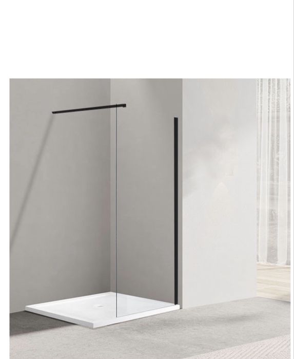 Painel duche fixo preto 120X200