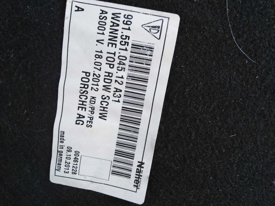 Обшивка багажника Порше 911