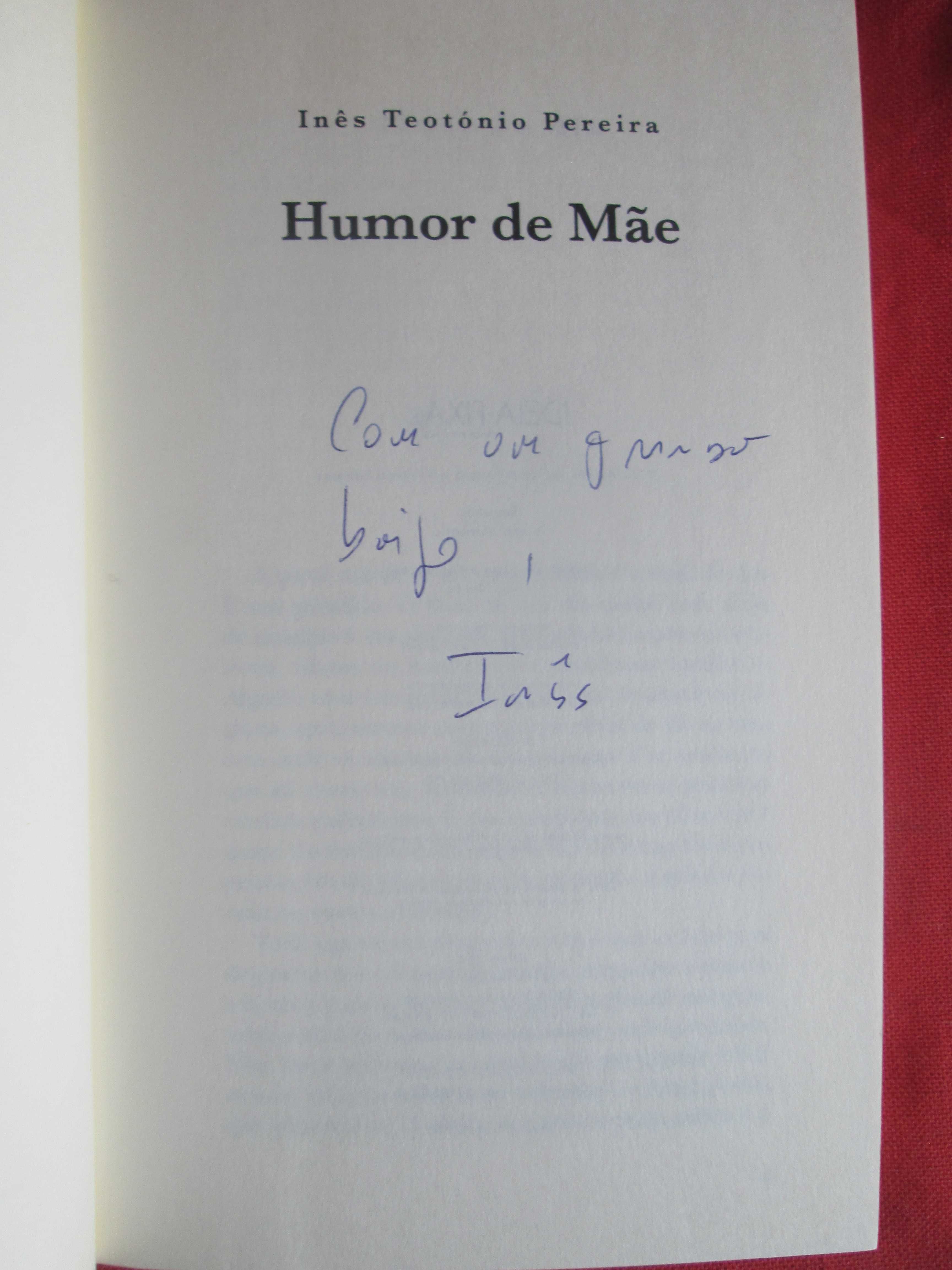 Humor de Mãe, de Inês Teotónio Pereira (autografado)