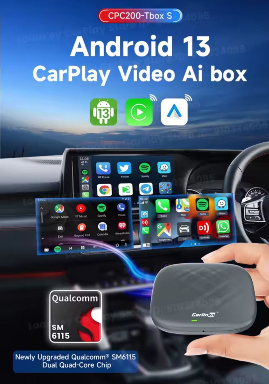 Carplay carlinkit 8ram/128Gb