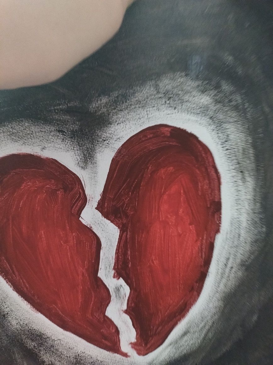 Obrazek ręcznie malowany serce