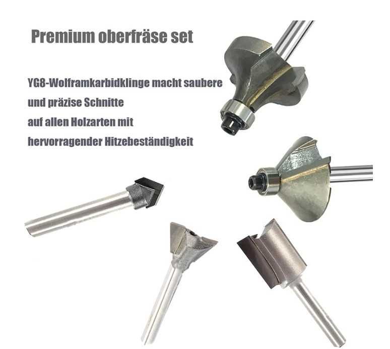 Zestaw 16 frezów do drewna, uchwyt 8mm Sinoprotools