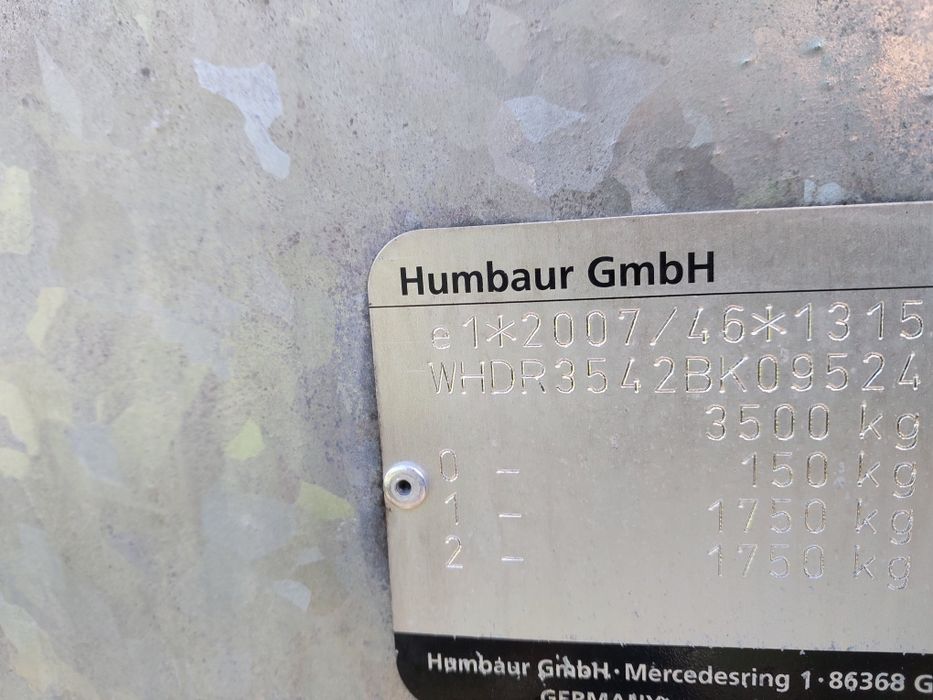 Przyczepa do minikoparki HUMBAUR 3500 DMC 2019R do przewozu maszyn