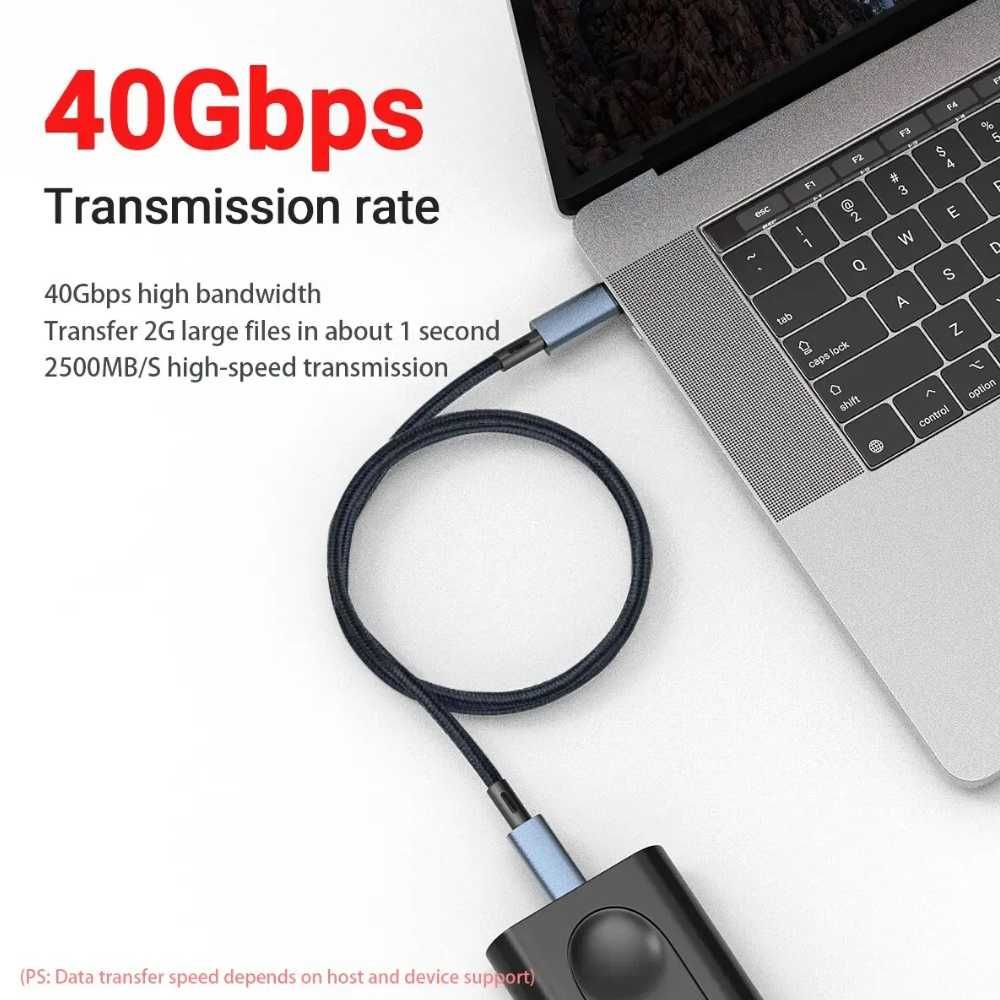 Кабель XOKO USB4.0 USB-C to USB-C 240W Fast Charging 8K/60Hz 40Gb/s 1м