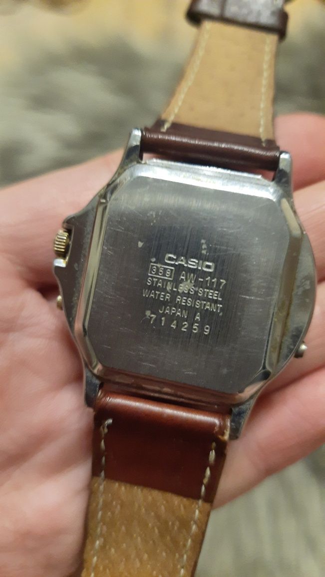 Zegarek męski vintage Casio Quartz AW-117 Alarm Chronograph