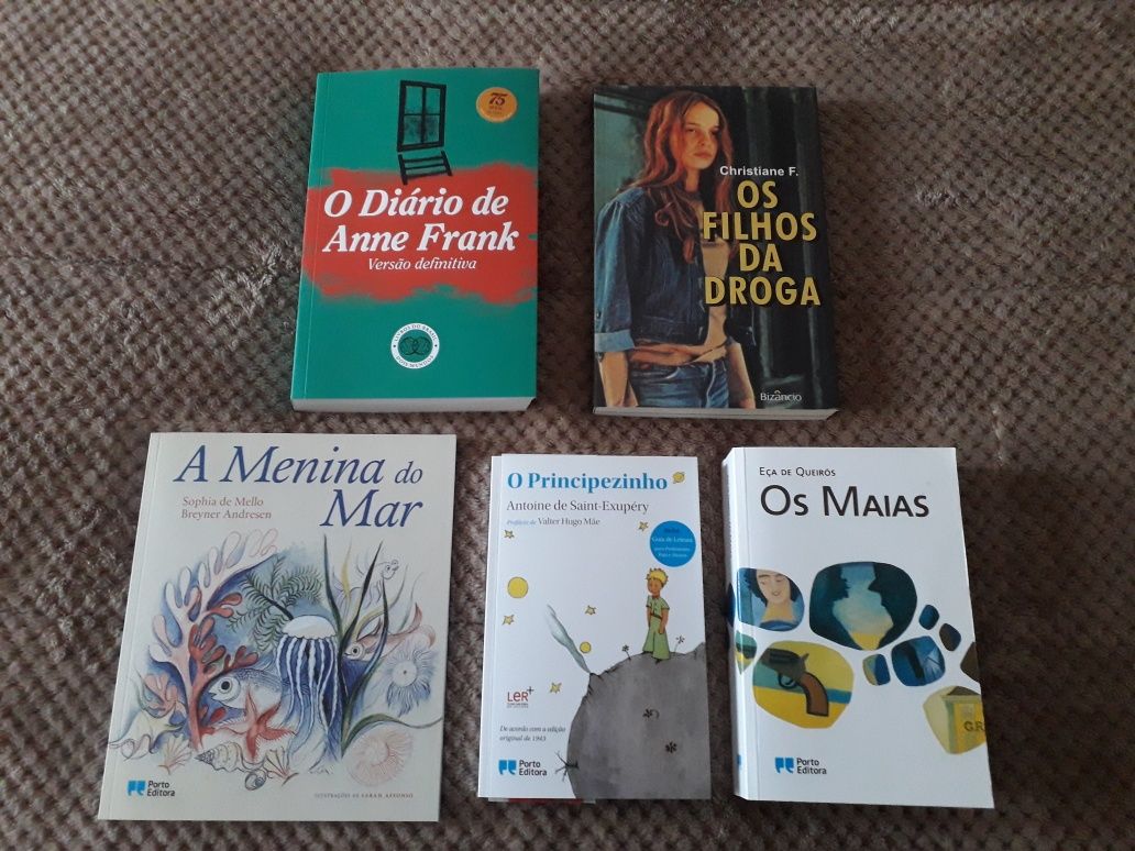 Livros novos O diário de Anne Frank, O Principezinho, A menina do mar,