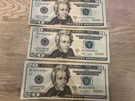 Zestaw amerykańskich banknotów