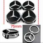 *NOWE* Dekielki 75mm MERCEDES + brelok zestaw dekle zaślepki