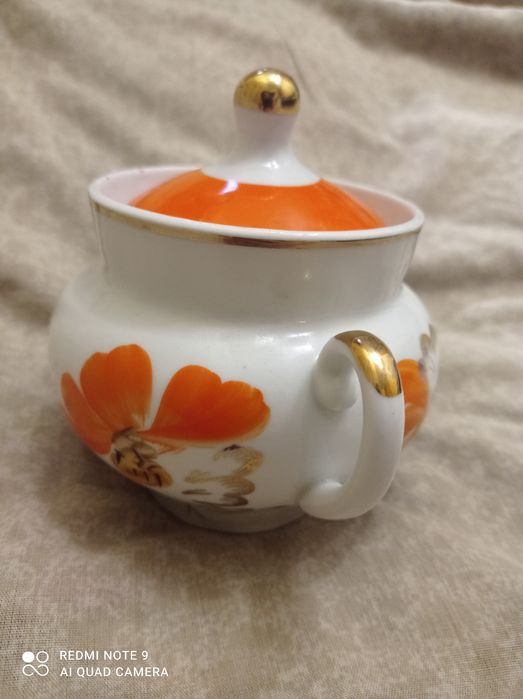 Сахарница винтаж СССР Маки Барановка