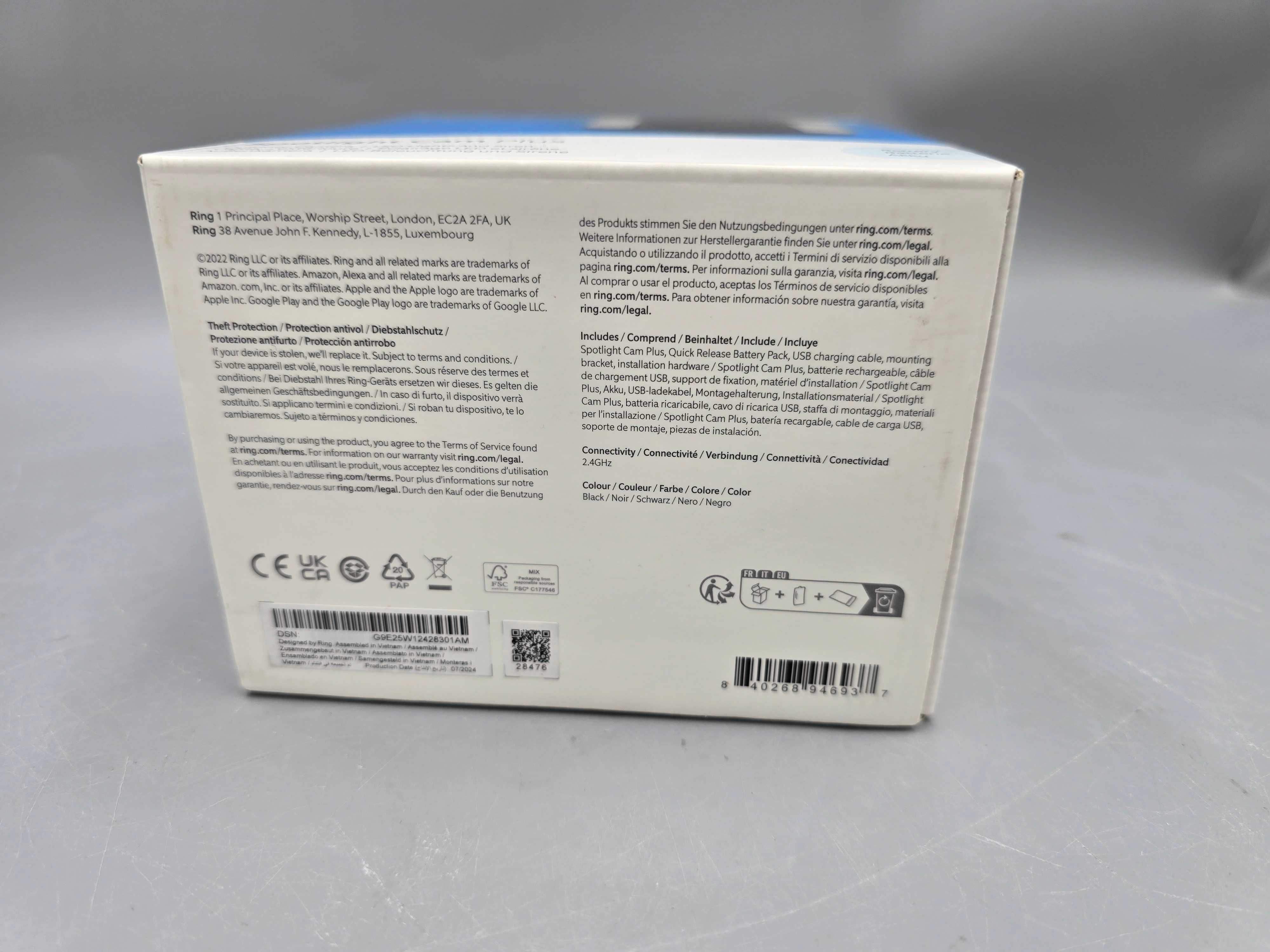 Kamera Bezpieczeństwa Ring Spotlight Cam Plus Komplet No Czarna