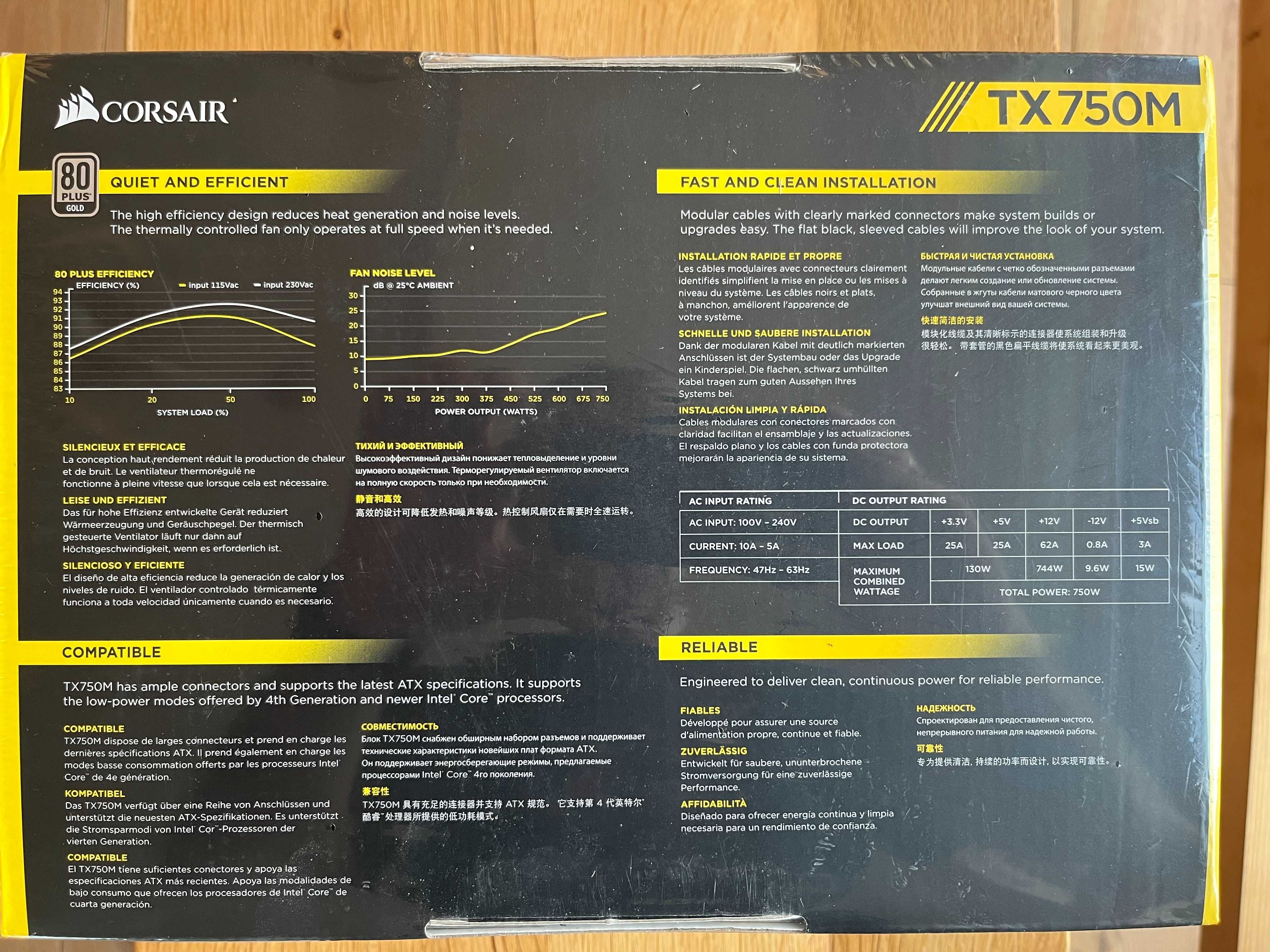 Zasilacz CORSAIR TX 750M 750W 80 Plus Gold