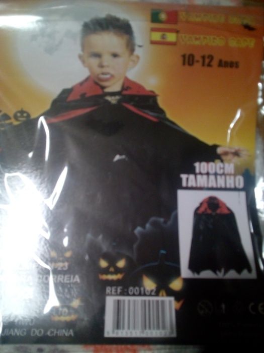 Capa vampiro para criança