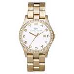 Часы Marc Jacobs Henry Diamonds женские с золотым ремешком и камнями