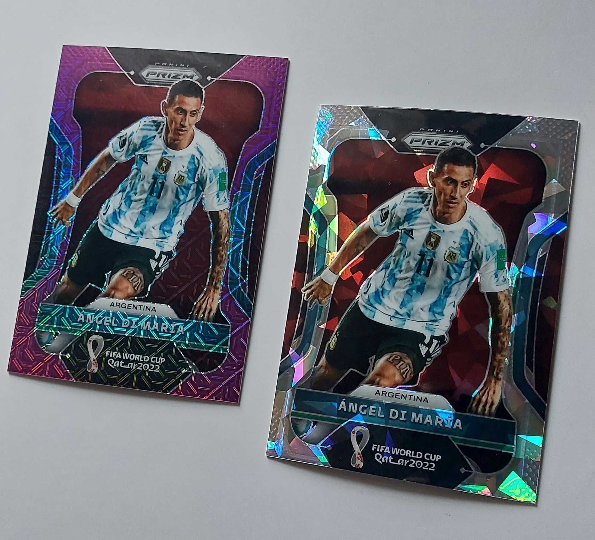 World Cup 2022 Prizm Angel Di Maria #1 Purple Mojo /49 & Cracked Ice