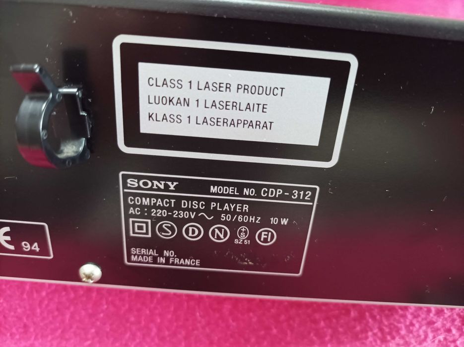 Sony CDP-312 - Compact Disc Player - Com Controlo Remoto - Vintage