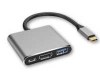 Adapter HUB 3w1 USB C HDMI USB Support 4K SPL121