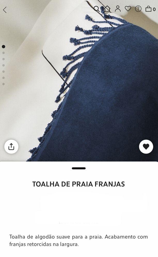 Toalha De Praia Franjas Zara Home NOVO